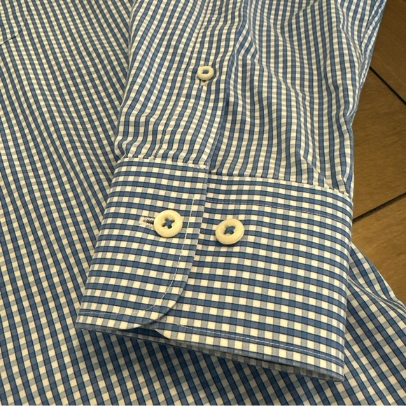 Peter Millar Seaside Finish Men’s Large Button Down Long Sleeve Shirt Blue - Picture 7 of 13